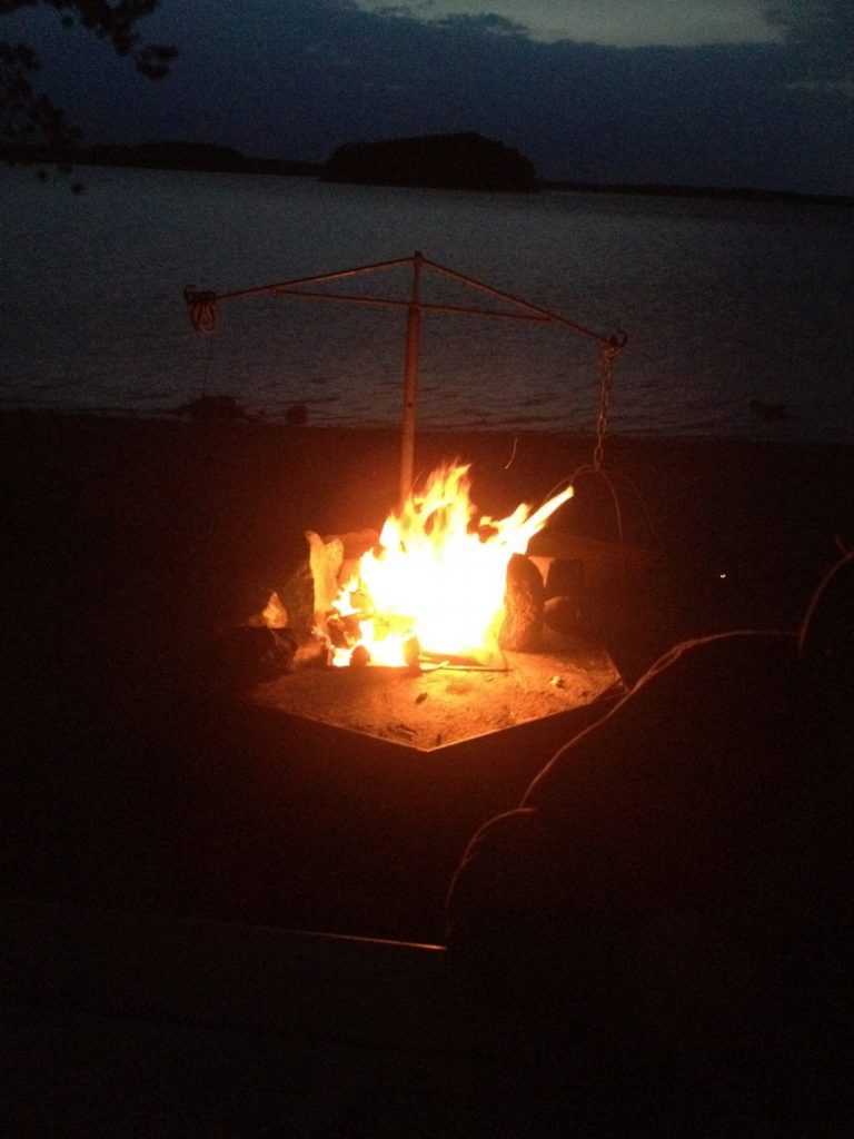 Lagerfeuer auf Sandön
