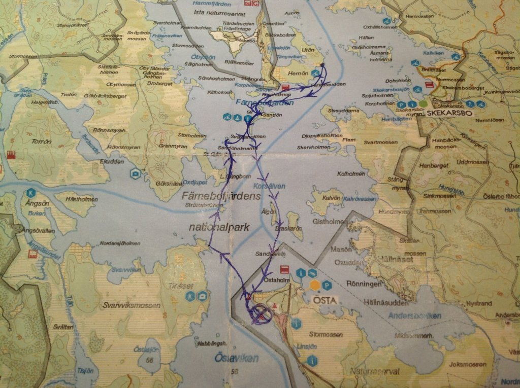 Route Kanutour Sandön