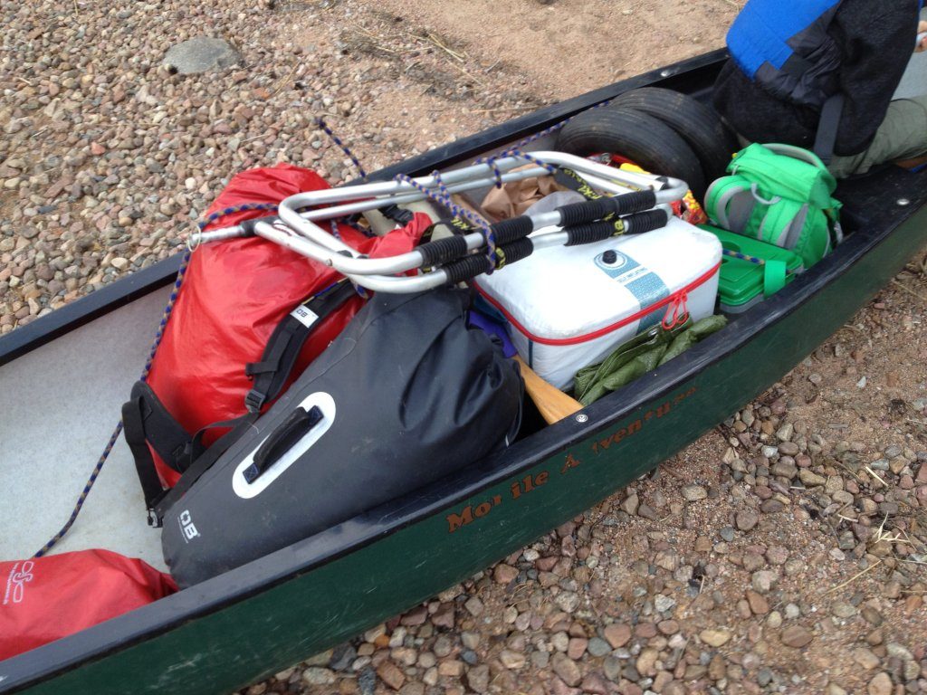 Unser gepacktes Kanu