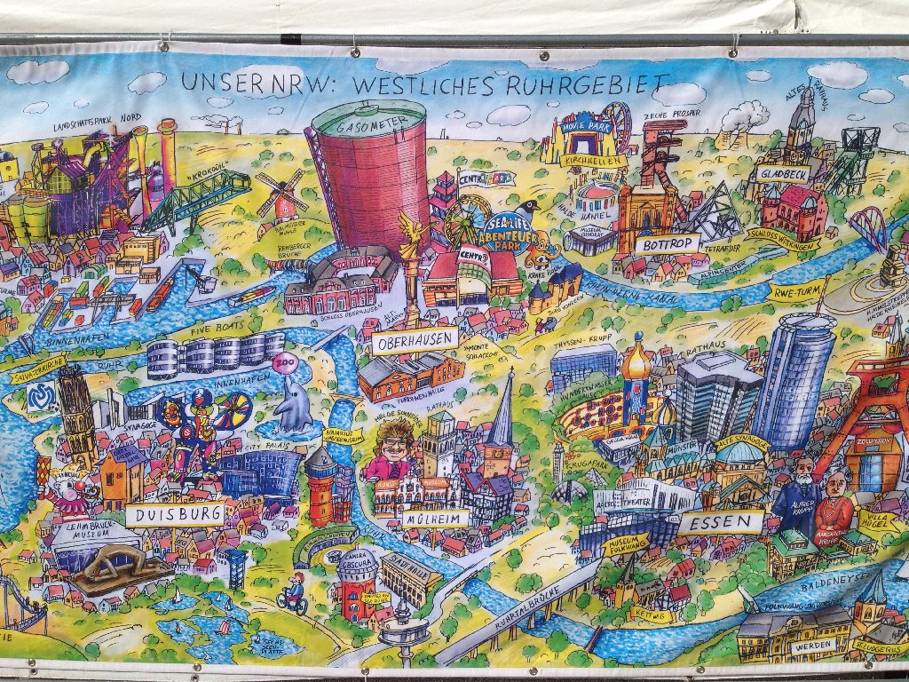 Comiczeichnung westliches Ruhrgebiet