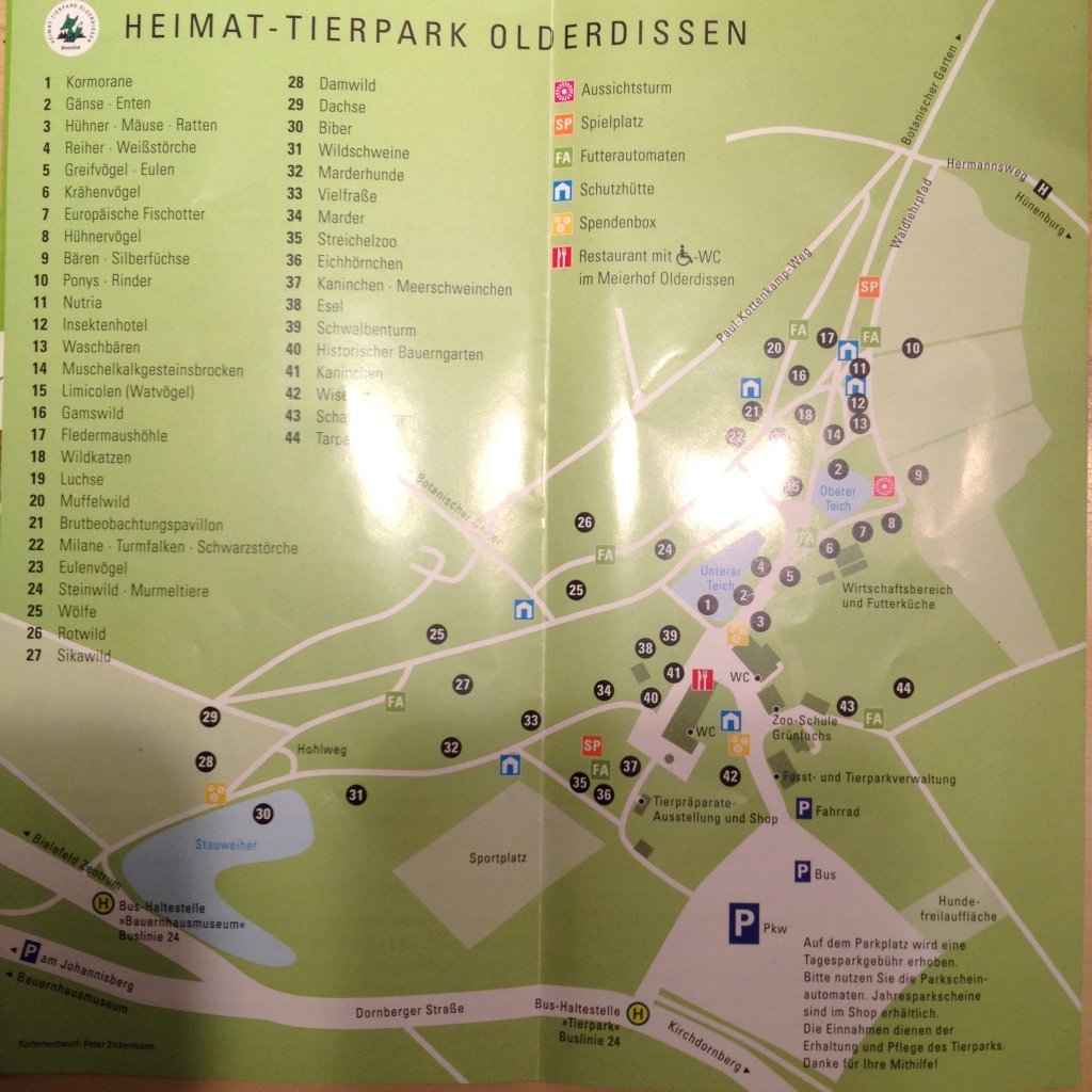 Karte vom Tierpark Olderdissen