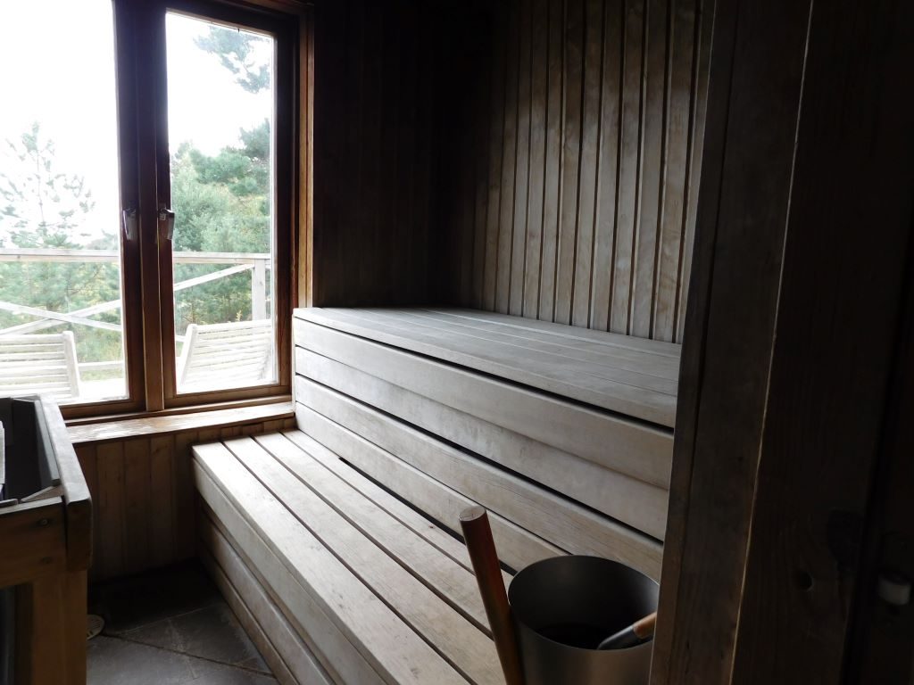 Sauna mit toller Aussicht auf dem Campingplatz in Degersand