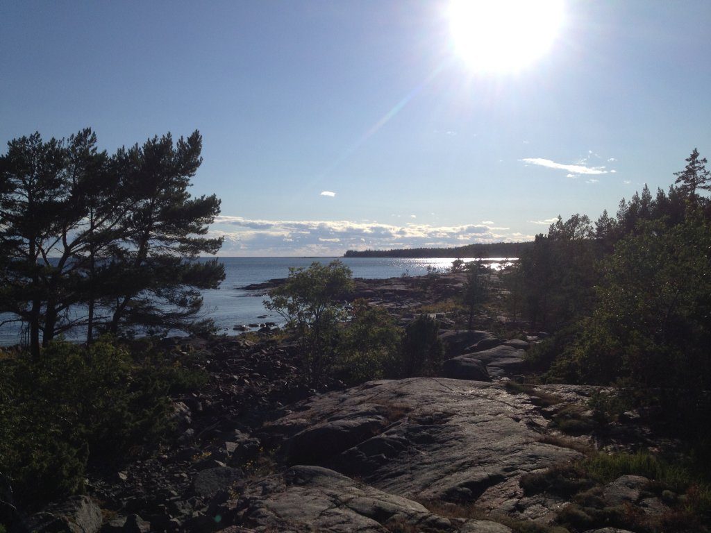 Blick von Flyttan nach Westen über die Degersand-Bucht