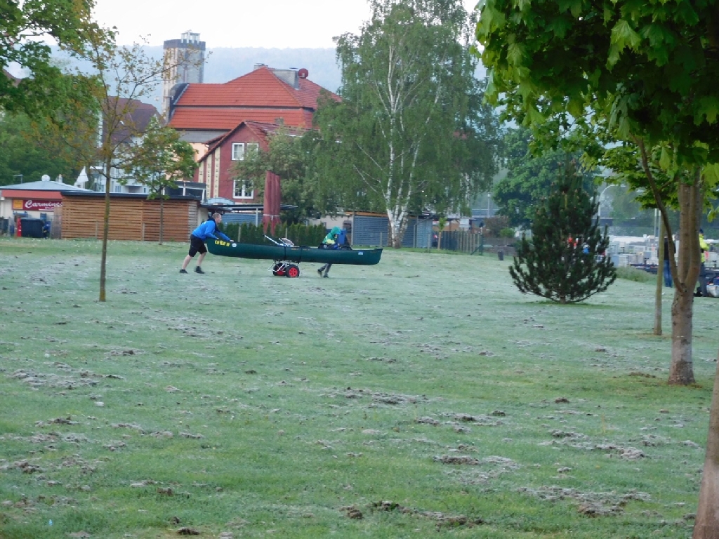 Suche nach einer Einsetzstelle auf dem Tanzwerder.