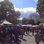 Überblick über den Mittelaltermarkt im Volkspark Hagen.