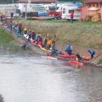 Einsetzen (nach der Schleuse) beim Wesermarathon 2019. Einsetzen (nach der Schleuse) beim Wesermarathon 2019.
