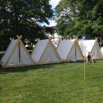 Die Heerlager-Zelte auf dem Mittelaltermarkt im Volkspark Hagen.