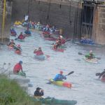 Blick in die Schleuse beim Wesermarathon 2019. Blick in die Schleuse beim Wesermarathon 2019.