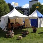 Die Heerlager-Zelte auf dem Mittelaltermarkt im Volkspark Hagen.