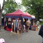 Händler auf dem Mittelaltermakt im Volkspark Hagen.