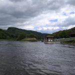 Saunaboot der Weserteherme in Bad Karlshafen von der Weser aus. Saunaboot der Weserteherme in Bad Karlshafen.